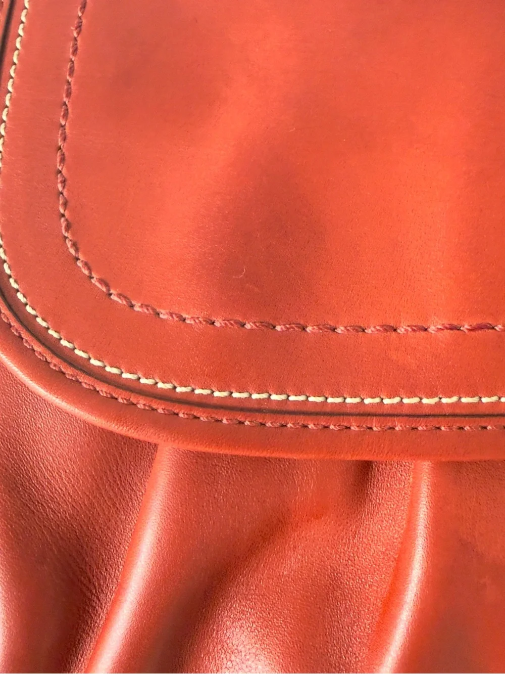Coach Orange  Leather Shoulder Bag